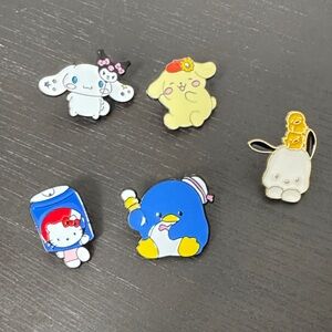 Cute Character Enamel Pin Set